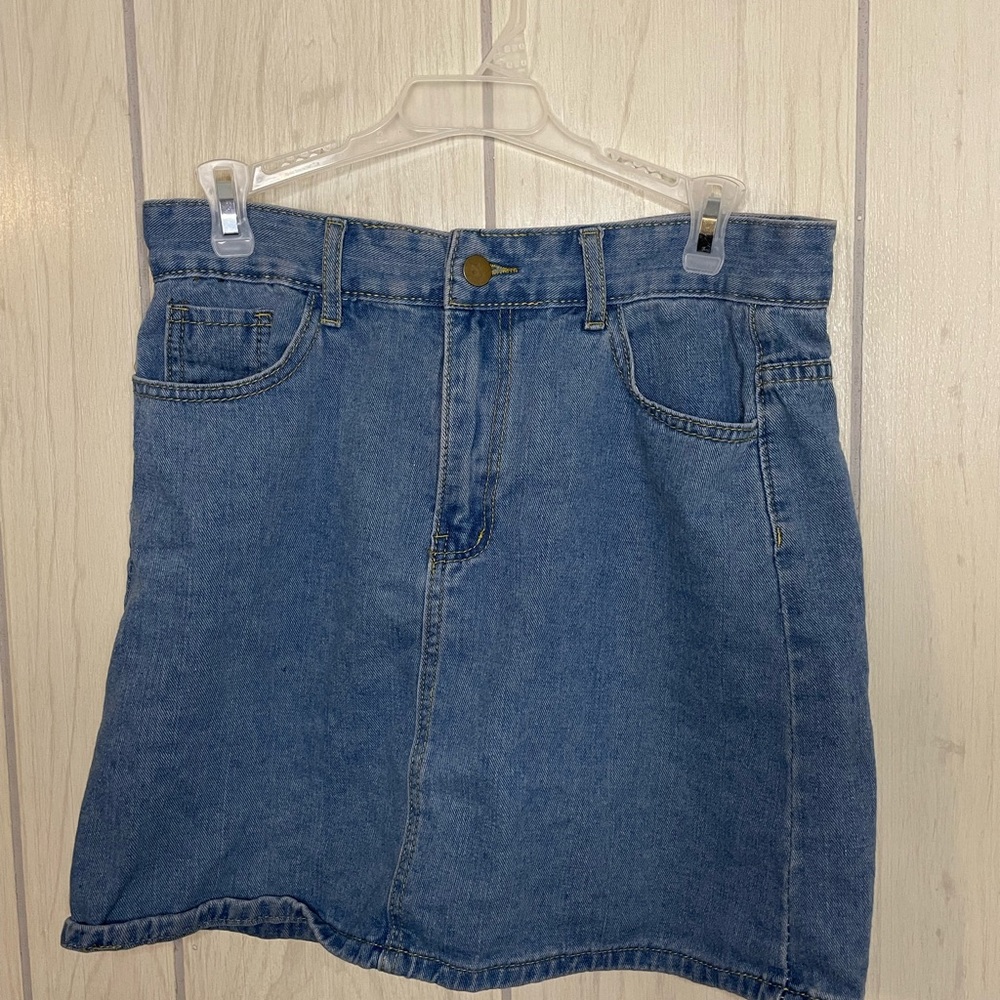 Classic Blue Denim Mini Skirt